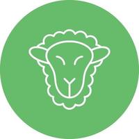 Sheep Line Circle Background Icon vector