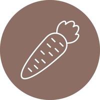 Carrots Line Circle Background Icon vector