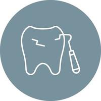 Tooth Scaling Line Circle Background Icon vector