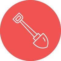 Shovel Line Circle Background Icon vector