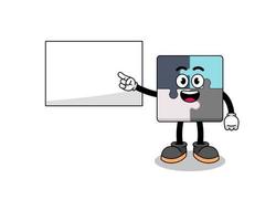 jigsaw puzzle illustration doing a presentation vector