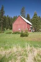 Picturesque red barn in north Idaho.