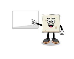 tofu illustration doing a presentation vector