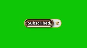 Click on subscribe button and bell notification on green screen free download video