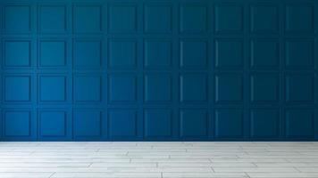 Blue square decorative wall panels concept 3d illustration photo
