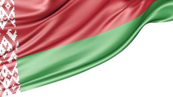 Belarus Flag Isolated on White Background, 3d Illustration photo