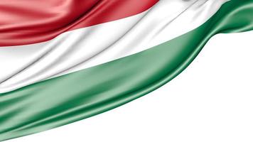 Hungary Flag Isolated on White Background, 3d Illustration photo