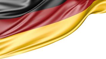Alemania bandera aislado sobre fondo blanco, ilustración 3d foto