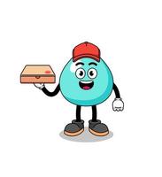 water illustration as a pizza deliveryman vector