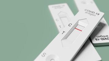 Negative test result by using rapid test device for COVID-19. 3d illustration photo