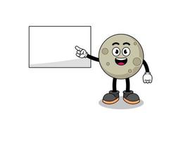 moon illustration doing a presentation vector