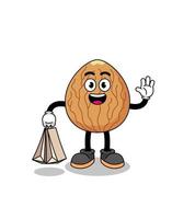 Cartoon of almond shopping vector