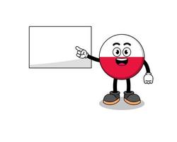 poland flag illustration doing a presentation vector