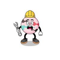 Character Illustration of bath bomb with 404 error vector