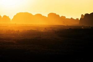 landscape Mountain with sunset in Krabi Thailand photo