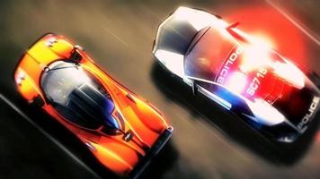 police car and sports car video