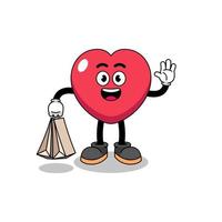 Cartoon of love shopping vector