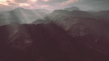 landscape panoramic view desert with rocky mountains photo