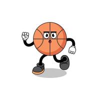 running basketball mascot illustration vector