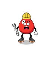 Character Illustration of blood with 404 error vector