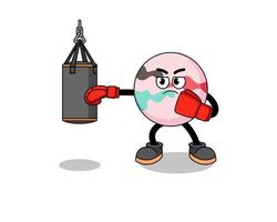 ilustración de boxeador de bomba de baño vector