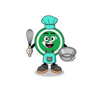 Illustration of check mark as a bakery chef vector