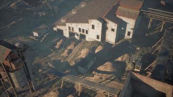 Aerial view of a power plant or mining station photo