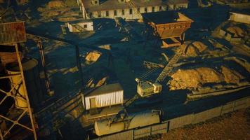 Aerial view of old abandoned mine photo