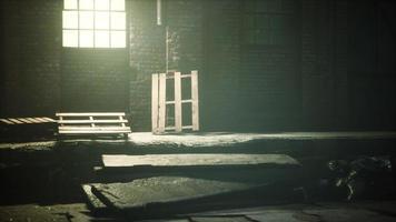 Night scene of an abandoned factory photo