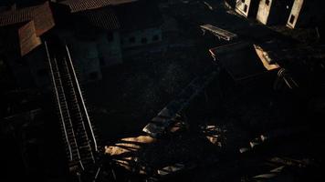 Aerial view of a power plant or mining station photo