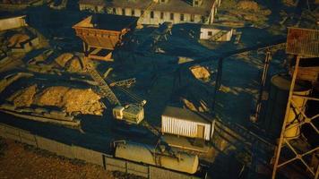 Aerial view of a power plant or mining station photo