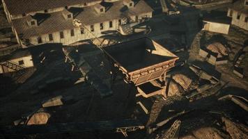 Aerial view of old abandoned mine