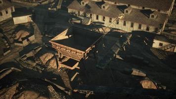 Aerial view of a power plant or mining station photo