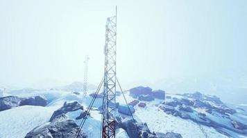 vista de la antigua base antártica en la estación del polo sur en la antártida foto