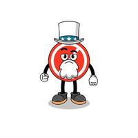 Illustration of stop sign cartoon with i want you gesture vector