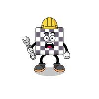 Character Illustration of chessboard with 404 error vector