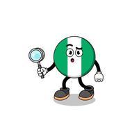 mascota de la búsqueda de la bandera de nigeria vector