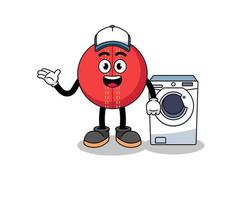 cricket ball illustration as a laundry man vector