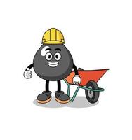 oil cartoon as a contractor vector