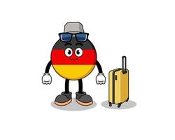 germany flag mascot doing vacation vector