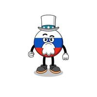 Illustration of russia flag cartoon with i want you gesture vector