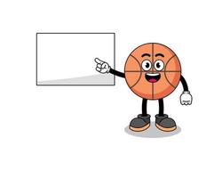 ilustración de baloncesto haciendo una presentación vector