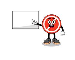 stop sign illustration doing a presentation vector