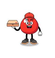 blood illustration as a pizza deliveryman vector