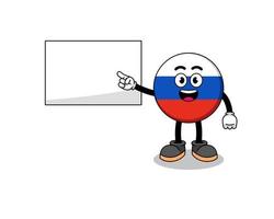 ilustración de la bandera de rusia haciendo una presentación vector