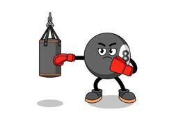 Illustration of billiard ball boxer vector