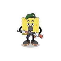 Character cartoon of sponge as a special force vector