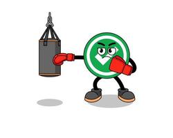 Illustration of check mark boxer vector