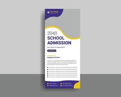 School rack card design vector