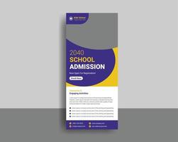 School rack card design vector